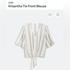 Stitch Fix front tie blouse, brand new w/ tags